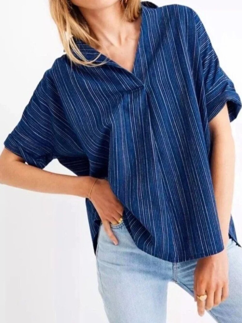 Madewell Courier button-back Cecile stripe